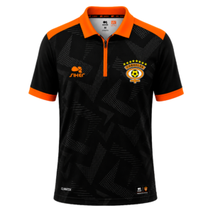 CAMISETA DE SALIDA NEGRA CON NARANJA 2026
